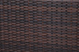A close up view of the poly rattan weave